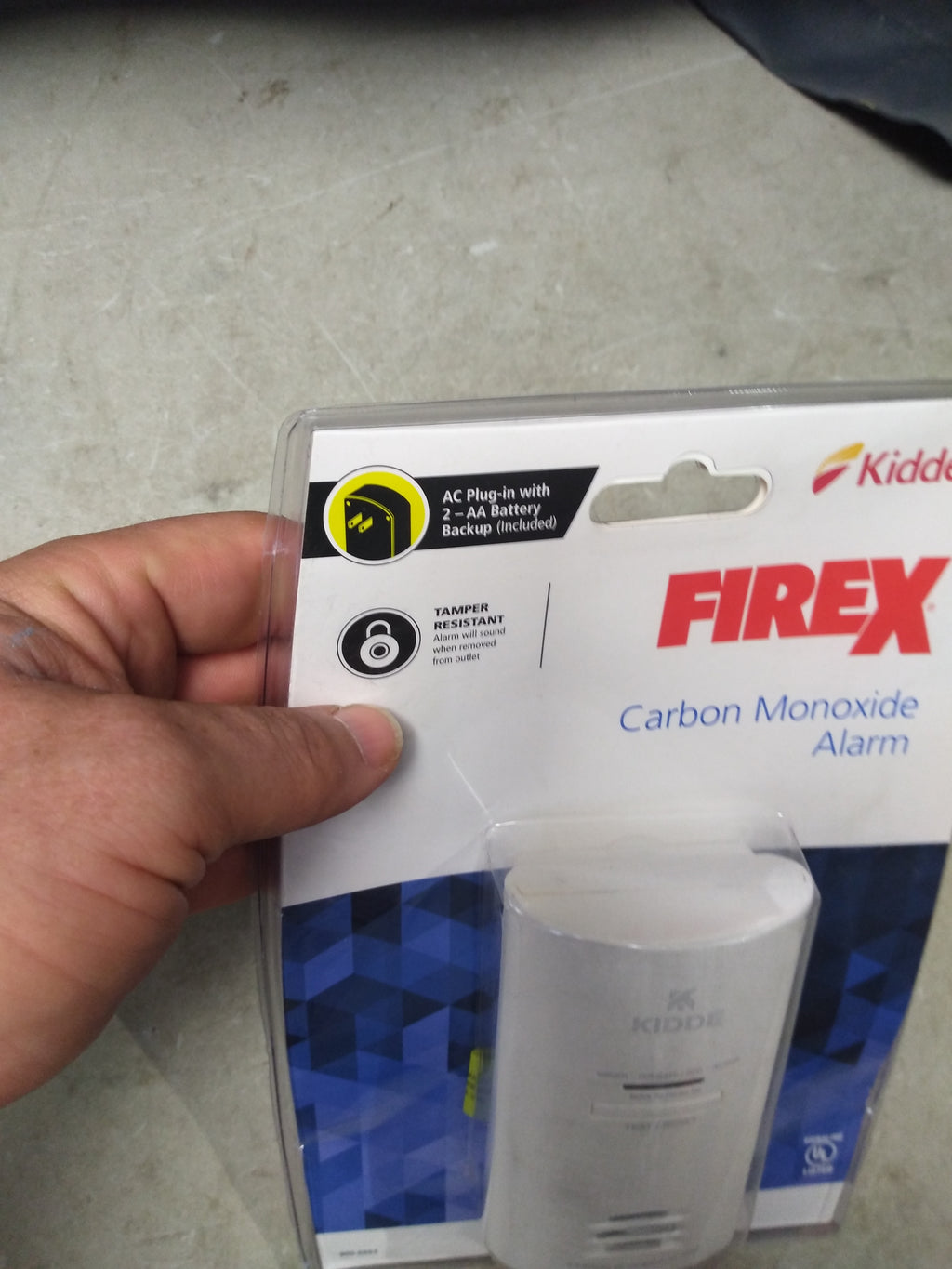 Carbon Monoxide Alarm AC Plug-In With Battery Back Up FireX kiddie lot of 10
