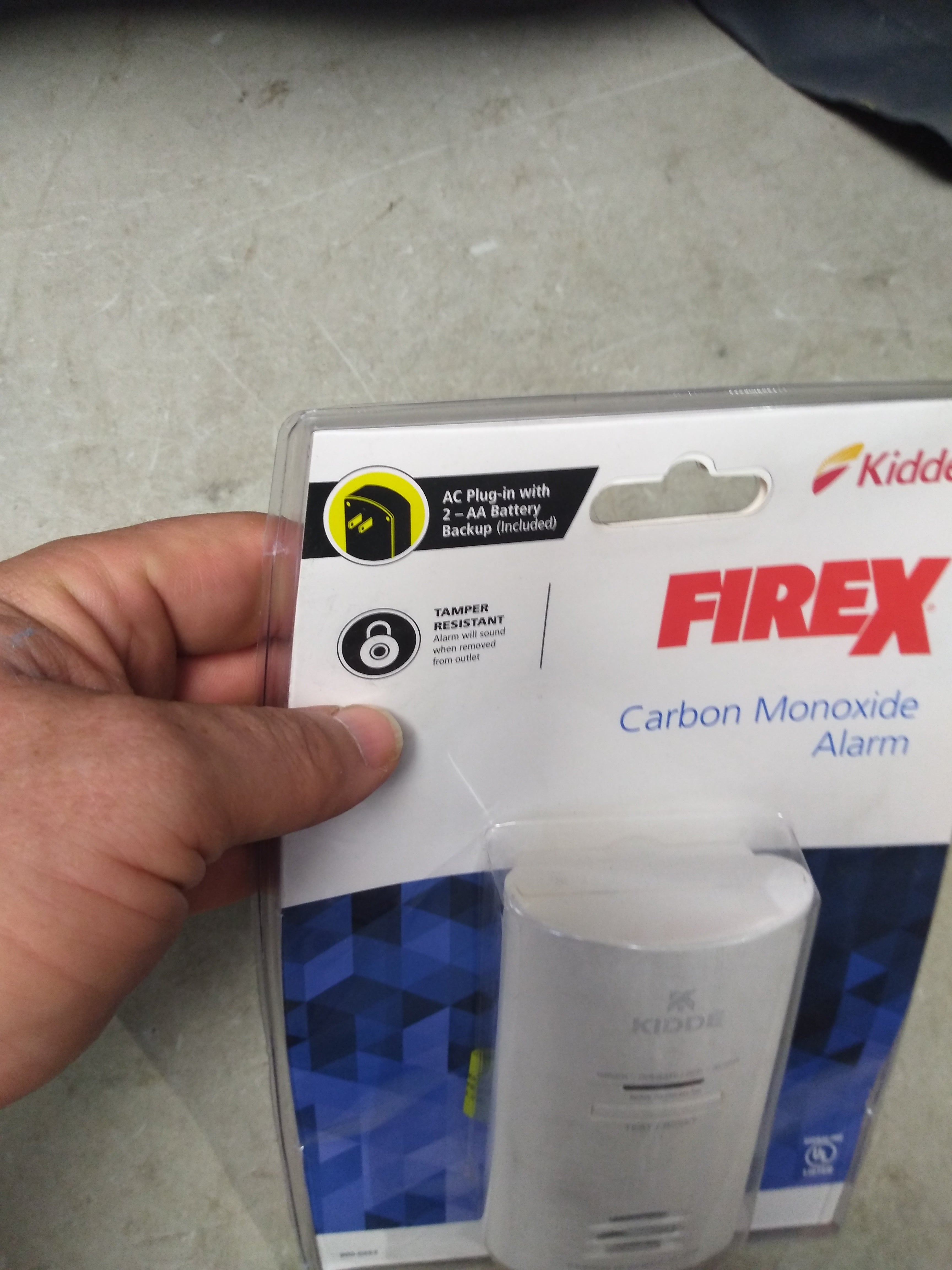 Carbon Monoxide Alarm AC Plug-In With Battery Back Up FireX kiddie lot of 10