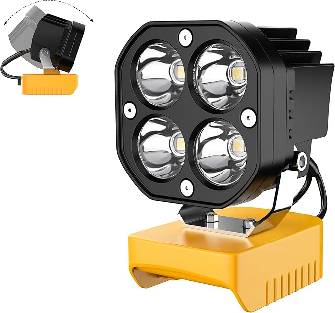 LED Work Light Compatible with Dewalt 20V Battery Waterproof